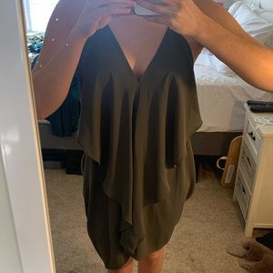AKIRA dress size Medium. Olive green. Worn once-like new!! Open back.